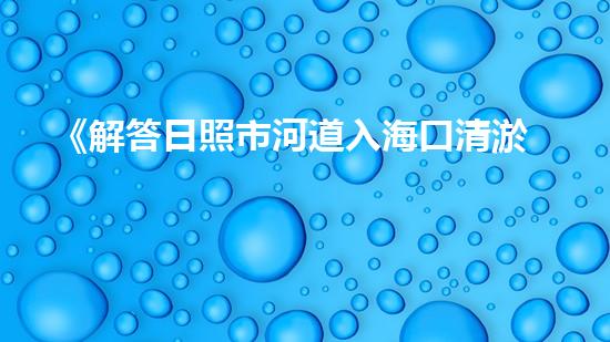 《解答日照市河道入?？谇逵俚年P(guān)鍵問題，助力河口安全發(fā)展！》